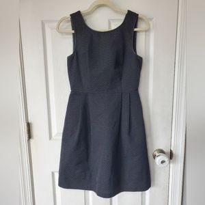 Madewell Madwell Lowlight Sleeveless Polka Dot Shift Dress in Black Gold Size 2